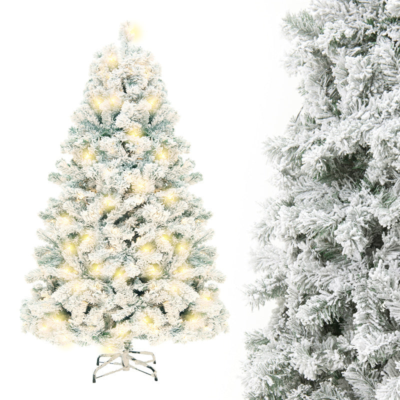 Premium Artificial Hinged Christmas Tree with Pre-Lit 350 Lights