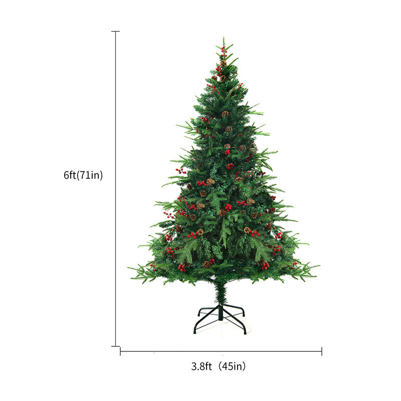 Premium Artificial Hinged Christmas Tree with Pre-Lit 350 Lights